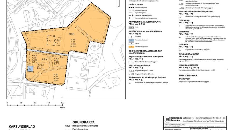 Antagande Detaljplankarta DP Högsäters Prästgård 1 136 Och 1 93