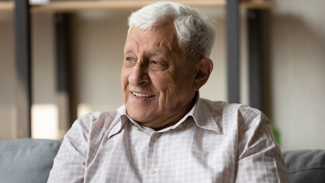 Mp54003329 Positive Pensive Older 80S Man Looking Away With Good